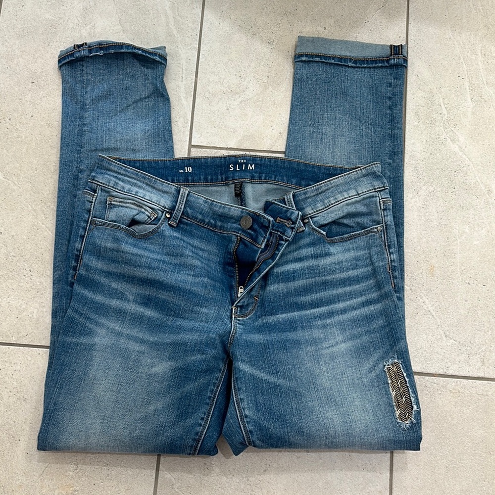 White House Black Market Blue Skinny Jeans